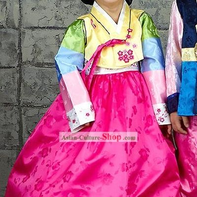 Traditional Korean Children National Costumes for Girls