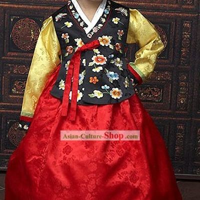 Traditional Korean Children National Costumes Complete Set
