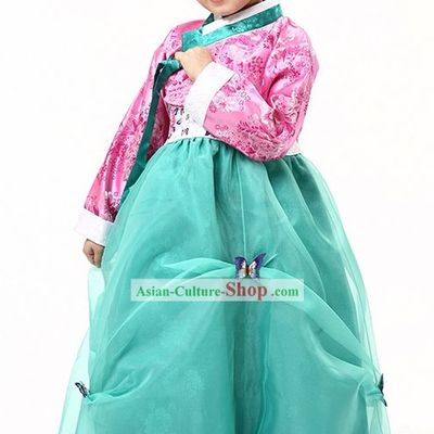 Traditional Korean Festival Celebration Hanbok Suit for Girls