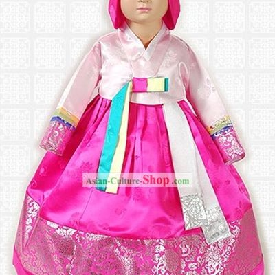 Traditional Korean Ceremonial Dress and Hat Complete Set
