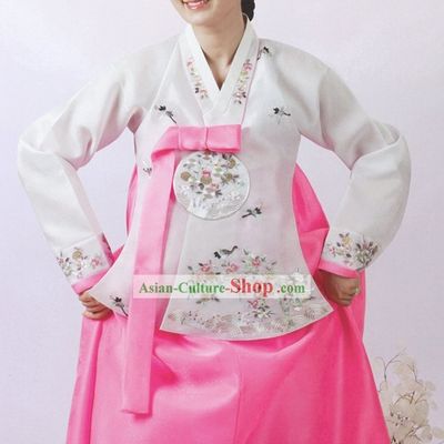 Traditional Korean Bride Ceremonial Hanbok Clothing