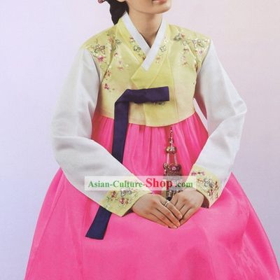 Traditional Korean Women Hanbok Clothing Complete Set