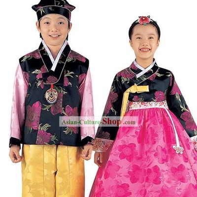 Traditional Korean Clothing 2 Sets for Kids