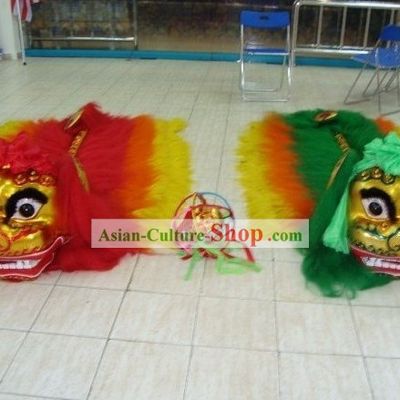 Top Chinese Classic Beijing Lion Dance Costumes 2 Sets
