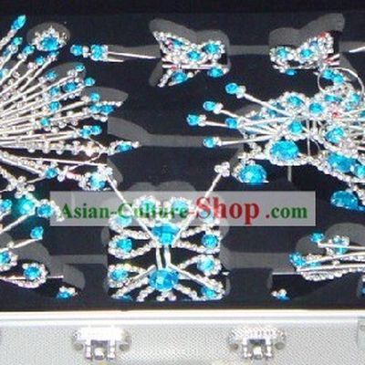 Traditional Chinese Beijing Opera Dan Qingyi Headpiece Set