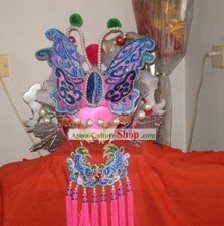 Traditional Chinese Beijing Opera Taiwan Style Butterfly Crown