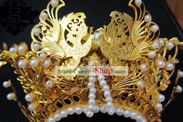 Traditional Chinese Wedding Double Phoenix Crown