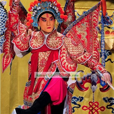 Chinese Peking Opera Da Kao Armor Costumes Complete Set