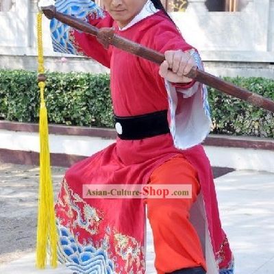 Ancient Chinese Zhan Zhao Swordsman Costumes and Hat
