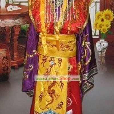 Ancient Song Dynasty Emperor Dragon Costumes and Coronet Set