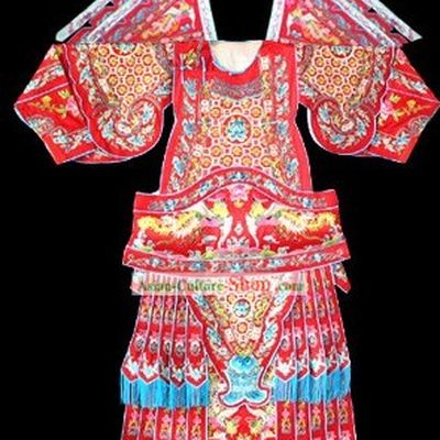 Peking Opera Da Kao Armor Costumes and Hat Set for Women
