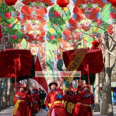 Traditional Chinese Wedding Ceremony Host Costume and Hat Set