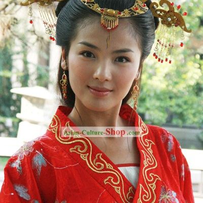 Ancient Chinese Wedding Bride Headpiece Set