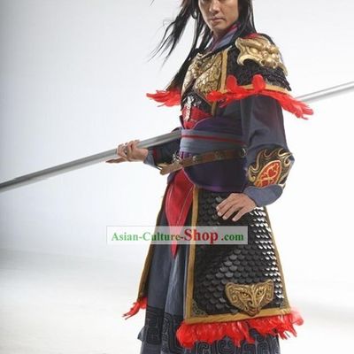 Ancient Chinese Zhao Zilong Armor Cosplay Costumes Full Set for Women