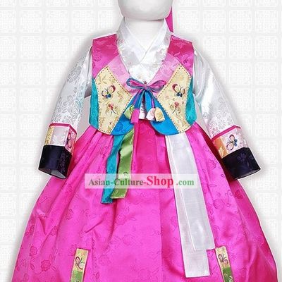 Traditional Korean Palace Princess Hanbok Costumes and Hat Complete Set