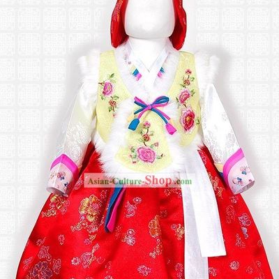 Korean Festival Celebration Hanbok and Hat Complete Set
