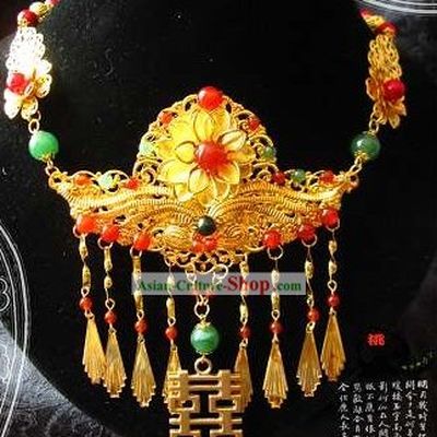 Traditional Chinese Handmade Wedding Happiness Necklace