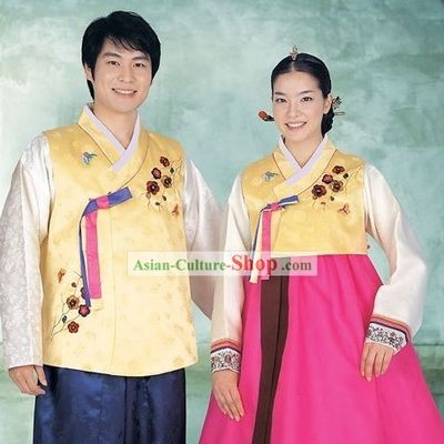 Traditional Korean Wedding Couple Hanbok 2 Sets