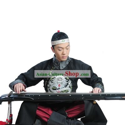 Qing Dynasty Prince Clothing and Hat Complete Set