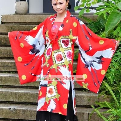 Stunning Chinese Princess Crane Hanfu Clothing Complete Set