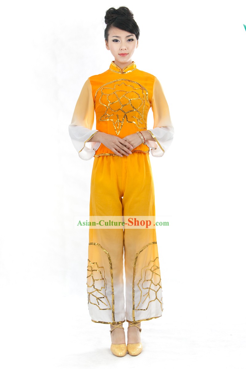 Chinese Fan Dance Costume