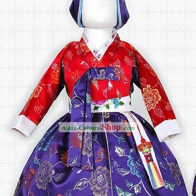 Traditional Korean Female Children Hanbok Clothing