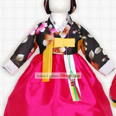 Traditional Korean Female Children Hanbok Clothing