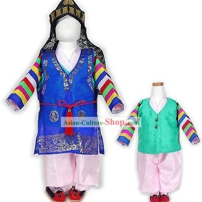 Traditiona Korean Royal Children Clothing Complete Set