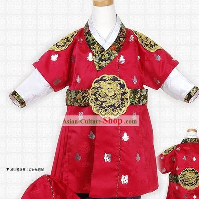 Traditiona Korean Dragon Emperor Costumes Complete Set