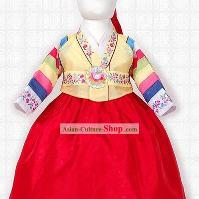 Traditional Korean Female Children Hanbok Clothing