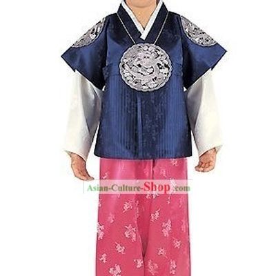 Traditiona Korean Boys Hanbok Clothing Complete Set