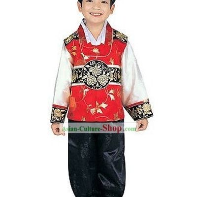 Traditiona Korean Boys Hanbok Clothing Complete Set