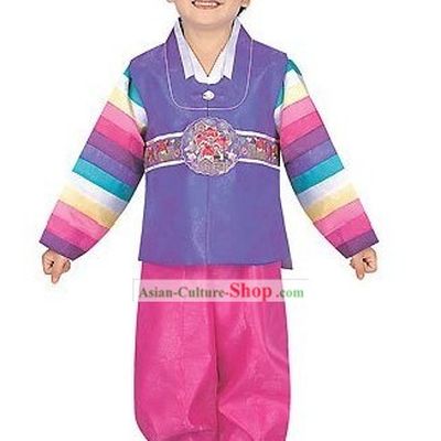 Traditiona Korean Boys Hanbok Clothing Complete Set