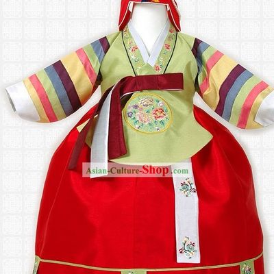 Traditional Korean Female Children Hanbok Clothing