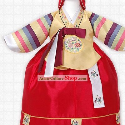 Traditional Korean Female Children Hanbok Clothing