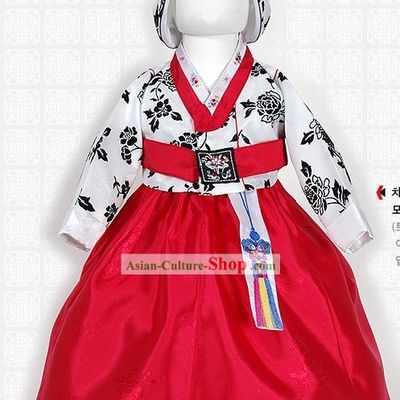 Traditional Korean Female Children Hanbok Clothing