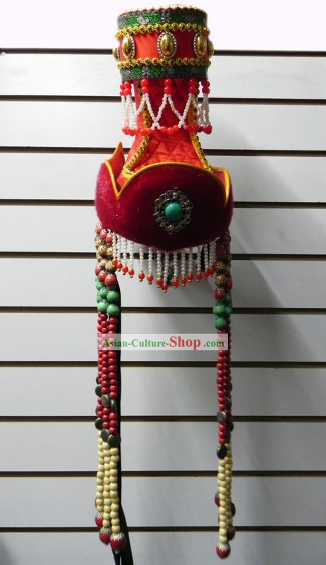 Handmade Chinese Mongolian Princess High Hat