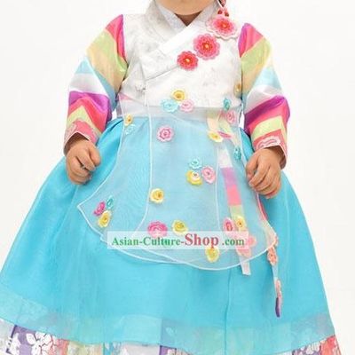 Traditional Korean Baby Girl Birthday Hanbok Clothing