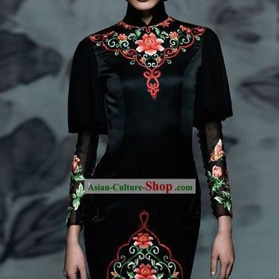 New Style Chinese Cheongsam Evening Dress