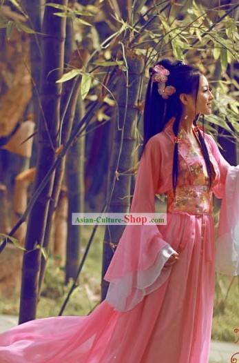 Ancient Chinese Beauty Pink Clothes