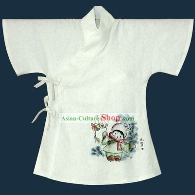 Hand Painted Chinese Han Dynasty Women Jacket Clothing