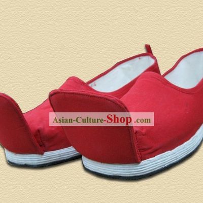 Traditional Chinese Red Shoes for Men