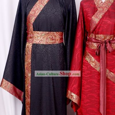 Cloud Pattern Han Chinese Clothing 2 Sets for Husband and Wife