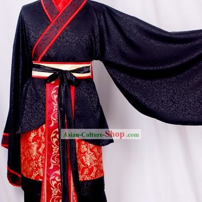 Ancient Chinese Wedding Wear and Hat for Grooms