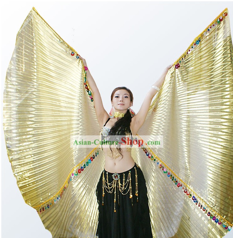 Big Golden Sequins Dance Wings