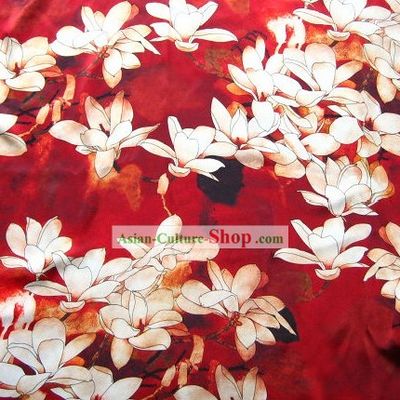 Chinese 100 Percent Silk Flower Fabric