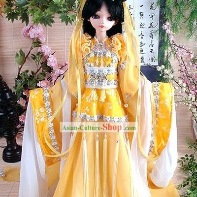 Ancient Chinese Princess Costumes and Hair Accessories Complete Set