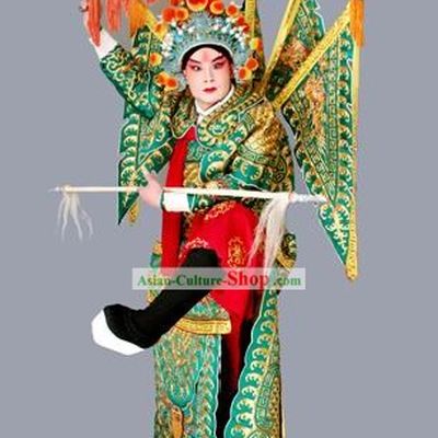 Chinese Opera Armor Costume and Hat
