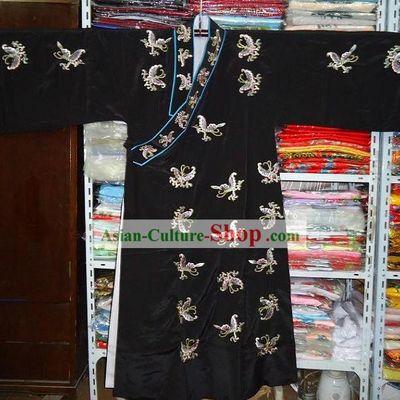 Chinese Beijing Opera Wu Sheng Embroidered Flower Robe for Men