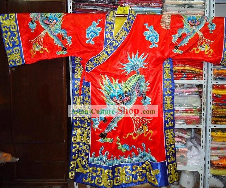 Peking Opera Embroidered Kylin Kai Chang Costumes and Hat for Men